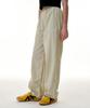 Signature Embroidered Crinkly Nylon String Wide Pants (Black, Light Khaki, Pink)