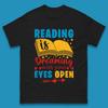 Lesen ist Träumen mit offenen Augen Buch Lese Spruch Buchliebhaber Zitat Herren T-Shirt Top