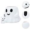 Halloween Ghost Treat Bucket, Resin Planter Pot Pen Holder Flower Vase for Bedroom Home Party Festival Decor