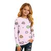 Kids' Long Sleeve Neck Printed T-Shirt Casual Top for Boys and Girls