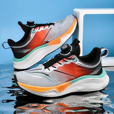 Baskets Homme Printemps 2025 Nouvelle Tendance Chaussures de Course Lumineuses Couple Décontracté Semelle Souple Absorption des Chocs Boucle Rotative Chaussures de Course