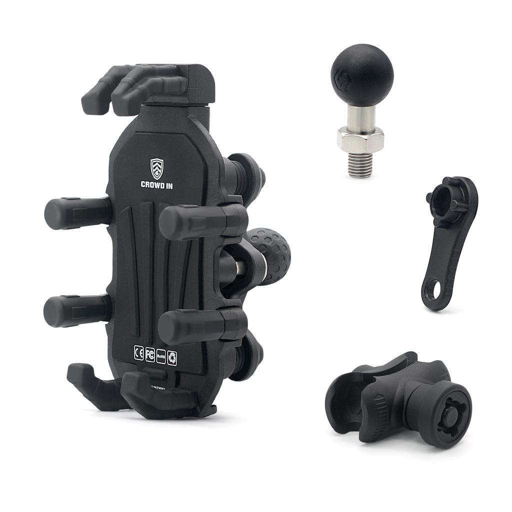 Motorcycle Mountain Phone Holder, Upgraded Shock Absorption of Car Aluminum Alloy, Electric Car Phone Holder,  Anti-theft, M8/M10 Model