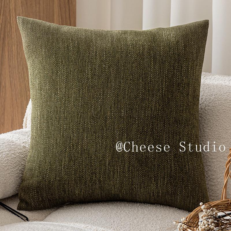 French Medieval Style Pillowcase Black Border Retro Green Cushion Cover American Style Living Room Sofa Decor Waist Pillow Cover