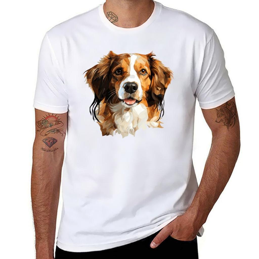 Cooles Kooiker Hondje Polygon Design TShirt Casual Street Style Short Sleeve Tee