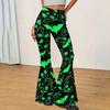 Women's Halloween Print Yoga Pants - Flared Leggings, Casual Stretchy Bell Bottom Pants for Women, for Yoga, Daily Wear and Party