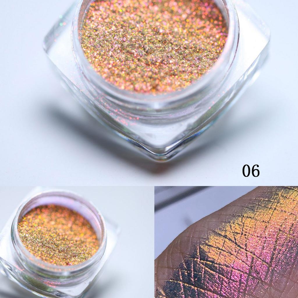 Multichrome Chameleon Eye Shadow Powder Nail Glitters Aurora Neon Rainbow Pigment Chrome Powder Iridescent Eyeshadow Nail Decors