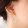 Shop Earrings for made in [Jewelry M] women, openwork, teardrop, flower, hypoallergenic, screw-spring style, accessories, Japan, gold, e0095-G