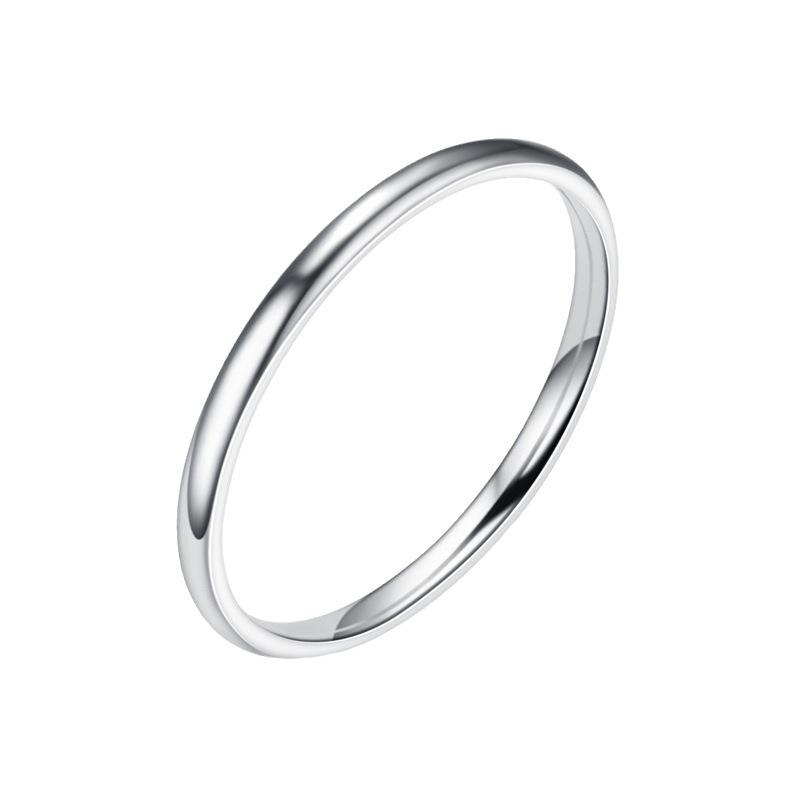 Rose Gold Titanium Steel Thin Korean Style Pinky Ring for Women