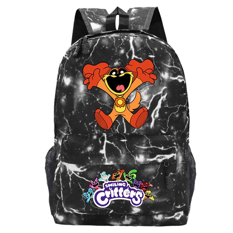 Cartoon Printed Children'S Backpack, Animation Schoolbag, Male And Female Primary And Secondary School Students Outdoor Travel Backpack