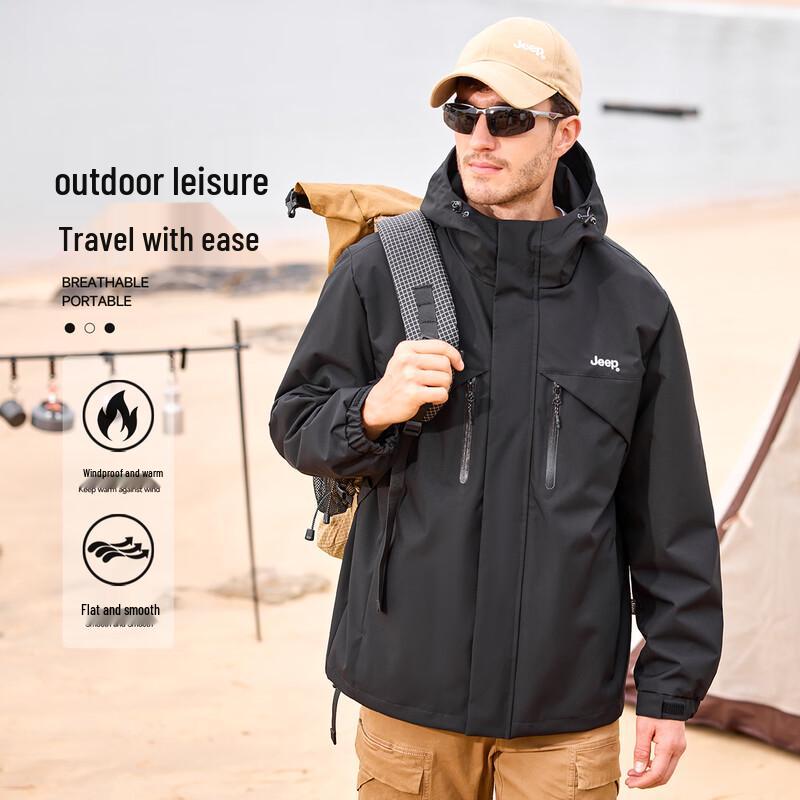Jeep Unisex Windproof Rainproof Outdoor Jacket