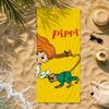 Asciugamano Classico P-Pippi Calzelunghe in Microfibra Ultra-Fine Asciugatura Rapida Assorbente, Asciugamano da Spiaggia per Vacanze al Mare e Nuoto