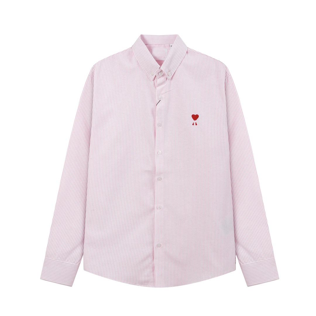 

Unisex Casual Long Sleeve Polo with Vertical Stripes - Spring/Autumn Medium
