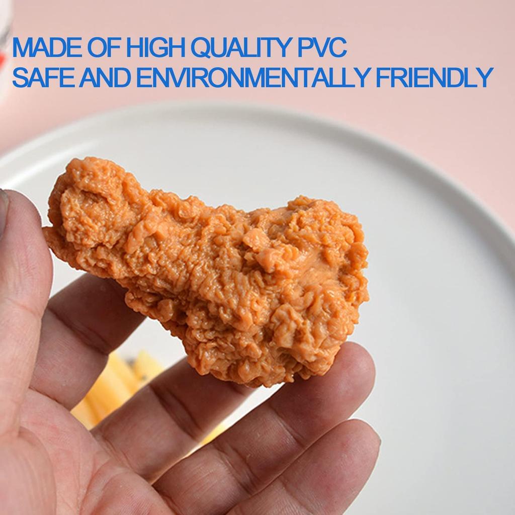 Kids Kitchen Play Food Set,Fake Fried Chicken Legs,Simulated Chicken Wings,Children Kitchen Toy Decoration,Restaurant Window Display Props,Fake Fried