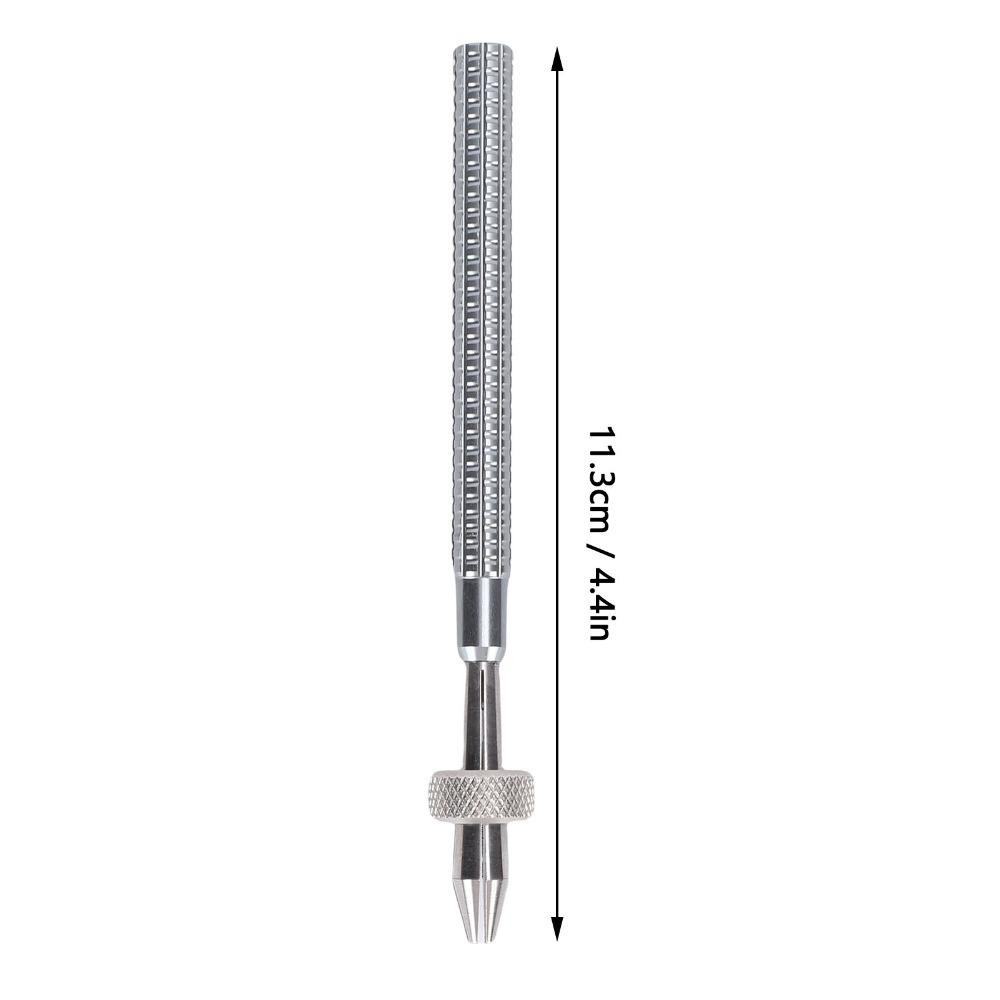 Silver Pin Vise Hand Drill Metal Craft Drill Tool Precision Jewelry Punch Tool Watch Maintenance