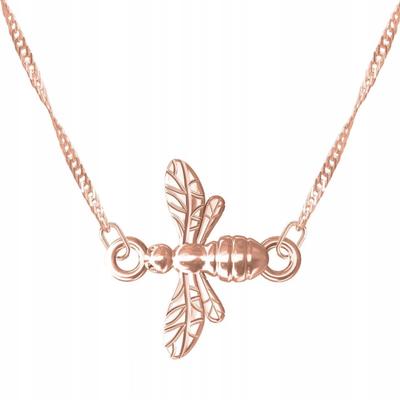 Gold-plated Bee Necklace with Insect Bee Insect Silver 925