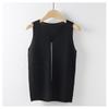 Black Tank Tops Women 2025 Summer Sleeveless V-Neck White Knitted Tank Tops Camis Women Tops JJ311