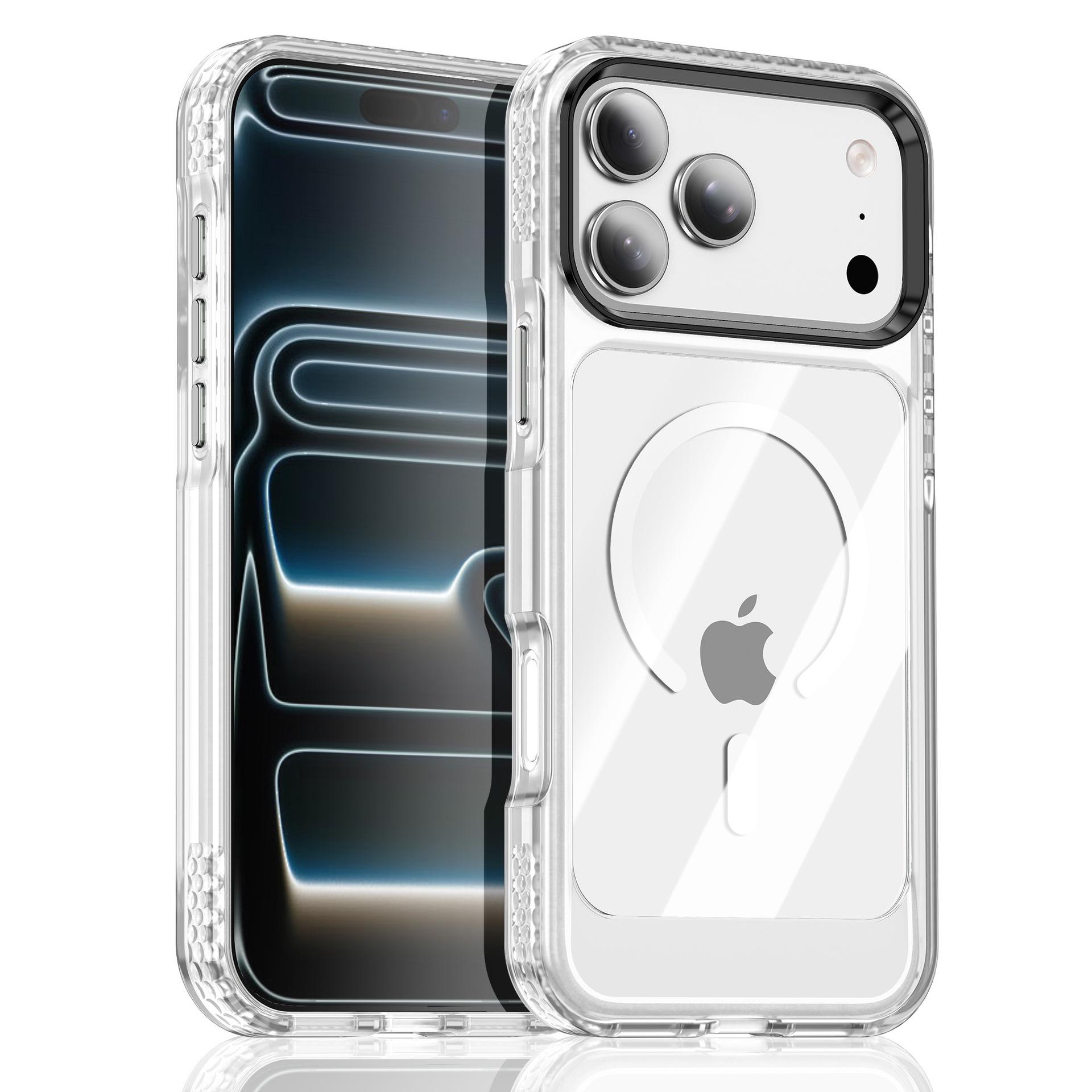 

For IPhone17promax Mobile Phone Case 16 Space Shell 15pro Magnetic Anti-yellow 14 Protective Cover For iPhone17