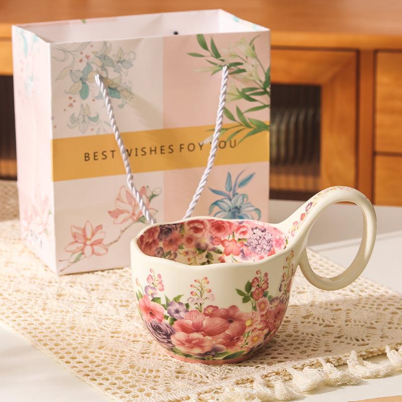 

Высококачественная керамическая кружка Morris для девочек, чашка для завтрака, овсянки для девочек, подарок на день рождения лучшему другу, сувенир 401-500ml