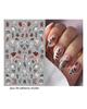 Autocollants 3D pour Nail Art, lignes ondulées abstraites colorées, décalcomanies à fleurs et feuilles florales, décoration d'ongles