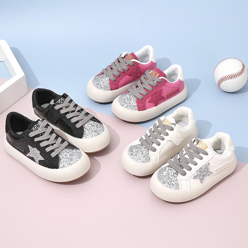 Girls' Casual Low-Top Sneakers - Autumn 2023 New Style, Soft Non-Slip Sole, Fashionable Sports Shoes for Little Girls