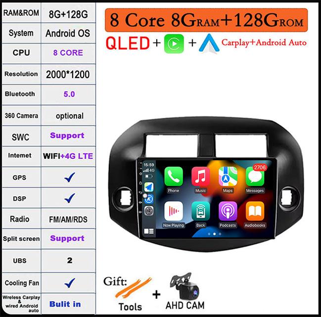 10 Inch IPS/QLED For Toyota RAV4 RAV 4 2005 - 2013 Car Radio Multimedia Video Player Auto Audio Stereo GPS Carplay