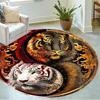 1pc home carpet yin yang floral design non-slip rug for office decor and living room gift ideas