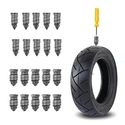 10 peças de borracha para reparo de pneus sem câmara de ar, ferramenta de reparo rápido para punção de pneus a vácuo, reparo de pneus de autoatendimento para caminhões de carro, motocicleta, scooter, bicicleta