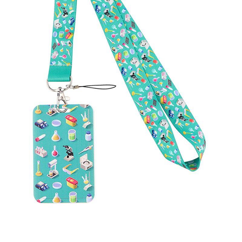 Tandarts Dokter Verpleegkundige Cartoon Credential Nekband Lanyards Sleutelhanger ID-kaart Pas Ophangtouw Lariat Sleutelhanger Ring Badgehouder