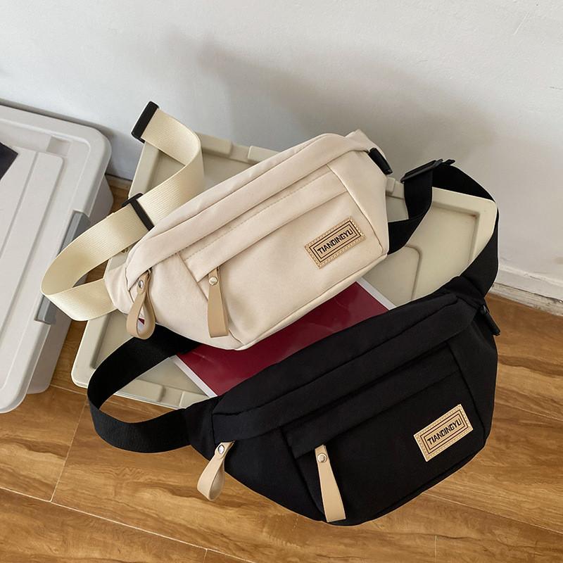 Capacity Large Chest Bag Simple Waist Bag Sports Mens Womens Shoulder Bag