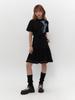 TUOMIO Mesh Frill Layered Skirt [Black]