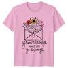 Grow Through What You Go Through Floral Envelope Nature TShirt