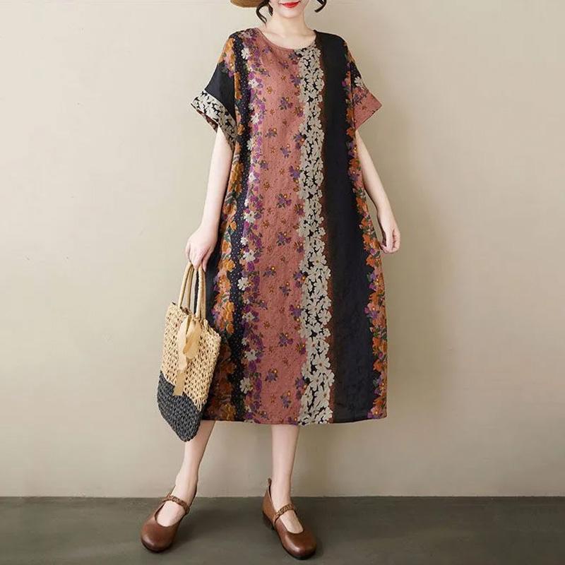 

Спідниця для жінки бавовняна літня плюс розмір вільна квіткова вінтажна суцільна спідниця повсякденна м яка довга святкова сукня One Size