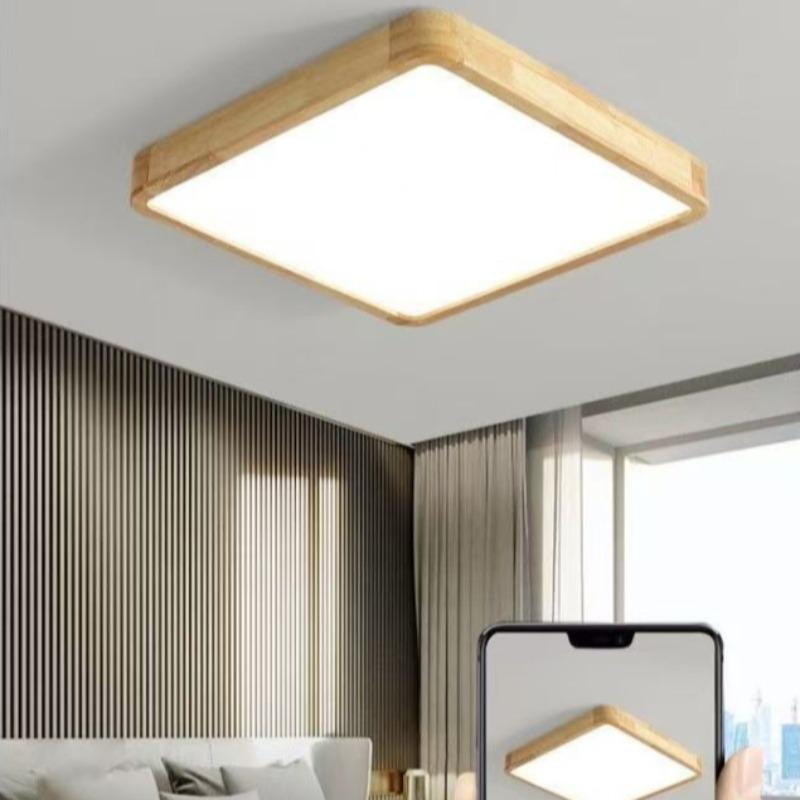 Modern LED Ceiling Light Wood Grain Golden One Light with 3 Colors Home Lighing Kitchen Bedroom Bathroom Surface Ceiling Lamp