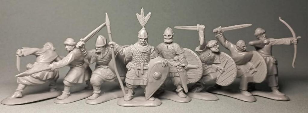 Kit-Soldiers 1/32 9th-10th Century Kievan Rus Warriors (8 Figures) Plastic Figures KSU32011 (Person)