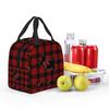 Black Scottie Dog Plaid Tartan Scottish Terrier Lover Insulated Lunch Bag for Women Kids Portable Food Boxes Thermal Lunch Box