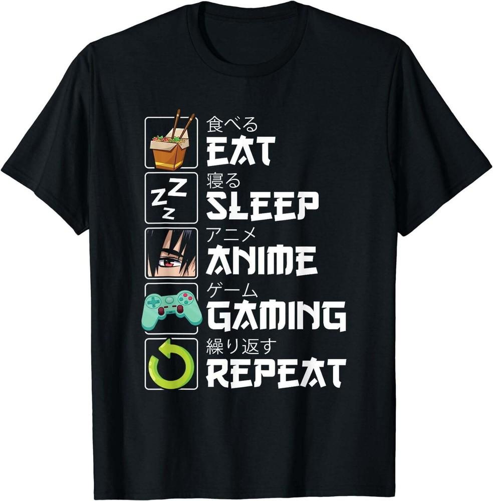 Anime Gaming Repeat Anime Manga TShirt Unisex T-Shirt S