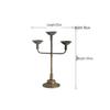 Vintage Iron Art Candlestick: European Retro Nostalgic Ornament for Dining Table or Living Room Decor.