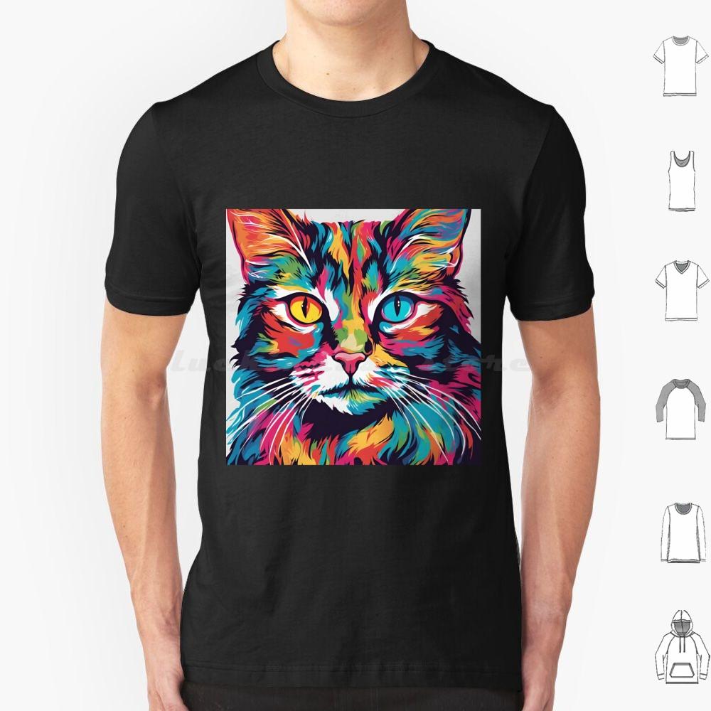 Cool Cat Design T Shirt Men Women Kids 6xl Cat Kitten Kitty Cute Funny Pet Animal Aesthetic Colourful Bold Trendy Cat Design S