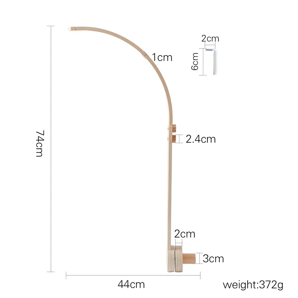 Baby Rattle Toy 0-12 Months Toys Wooden Mobile Bed Bell Floor Stand Bracket Newborn Bed Bell Hanging Holder Bracket Infant Crib