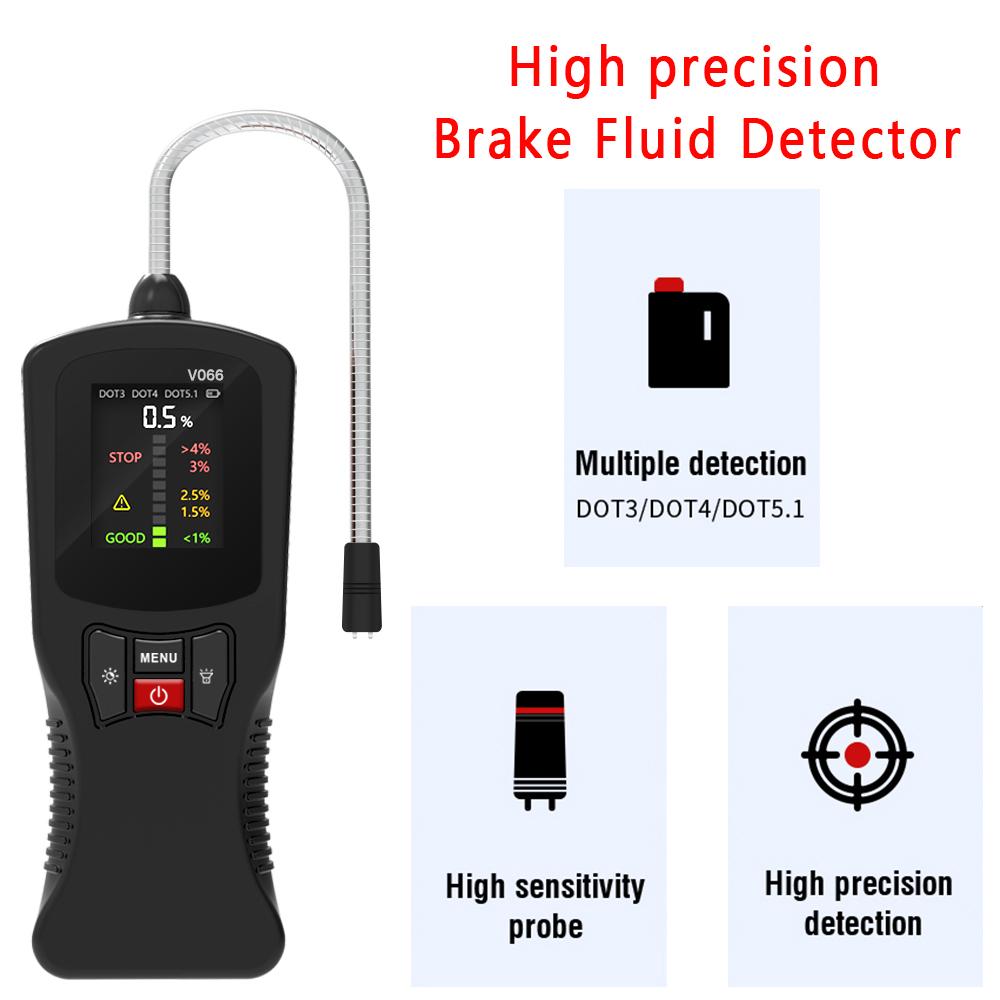 

Brake Fluid Tester Oil Detection High Precision Portable for DOT3 DOT4 DOT5.1 V066 Car Motorbike Truck Moisture Content Analyzer V066