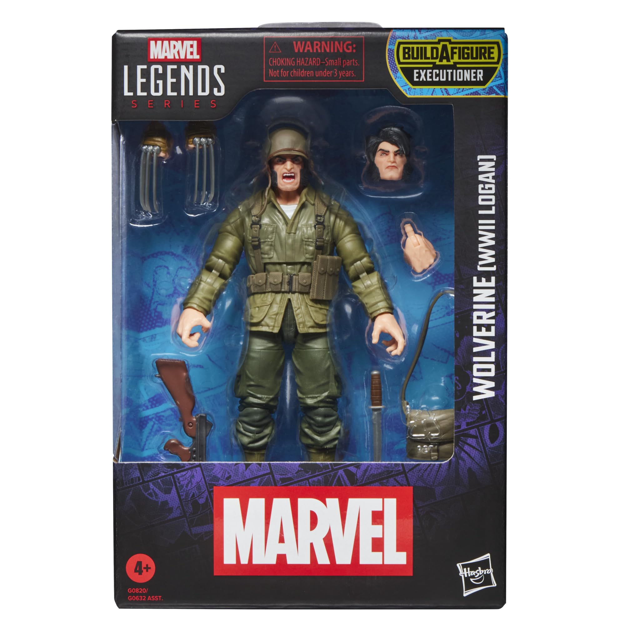 

Hasbro Marvel Legends Series Росомаха Комиксы Коллекционная Фигурка G0820 Аутентичная (Вторая мировая война Логан) Люди Икс 6 дюймов
