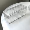 Plastic Tea Bag Storage Box Transparent Dust-proof Straw Storage Box Large Capacity with Lid Cosmetic Storage Box Bedroom
