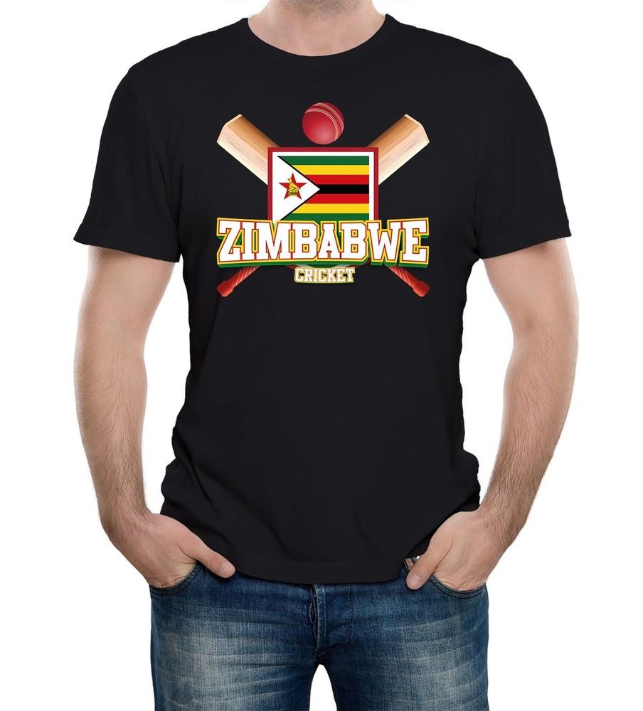 

Mens Zimbabwe Cricket Supporter Flag T-Shirt World Cup Twenty Test Match L
