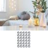 30Pcs Aluminum Candle Cup Set for DIY Scented Candle Making Tealight Bases Round Containers Wax Candle Holders Tins Jars