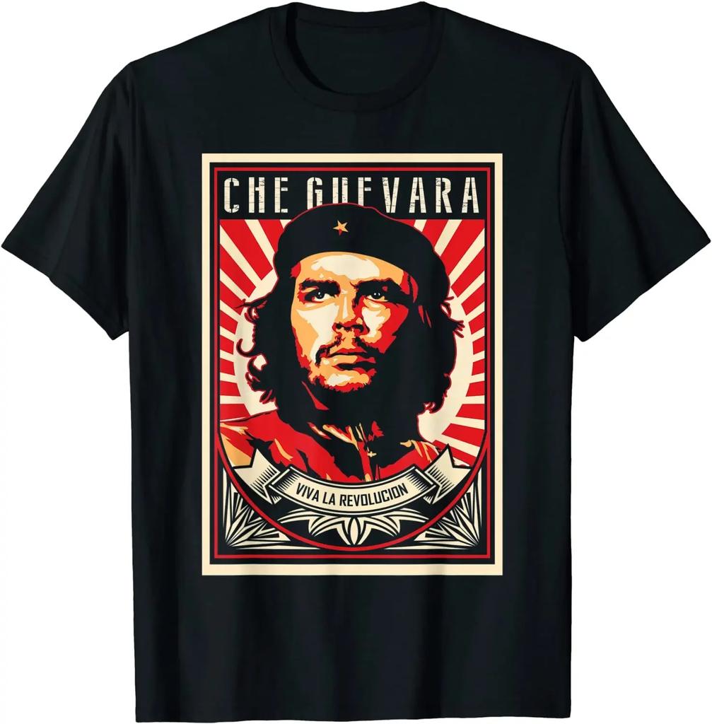 Koszulka Che Guevara Koszula Rebeliancka Kubańska Koszulka Rewolucyjna Guerrilla Casual z Krótkim Rękawem Męska damska Koszulka Cool T-shirt z Okrągłym Dekoltem