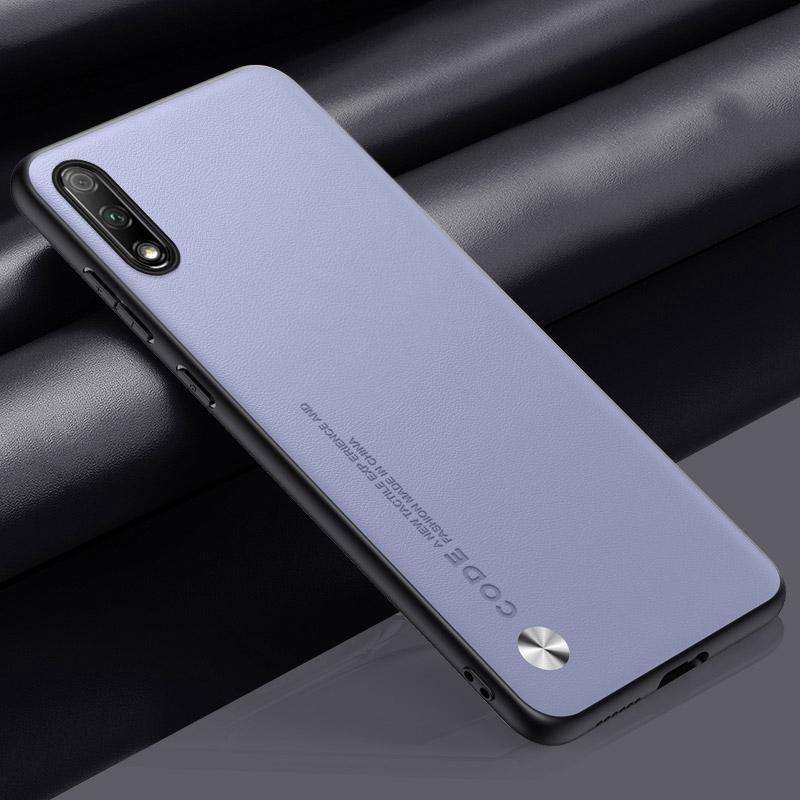 Luxury PU Leather Case For Honor 9X Back Cover Matte Silicone Full Protection Phone Case For Honor 9X HLK-AL00 HLK-TL00 Honor9X