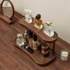 Bamboo Cup Holder 2-Tier Desktop Organizer for Coffee Tea Cups