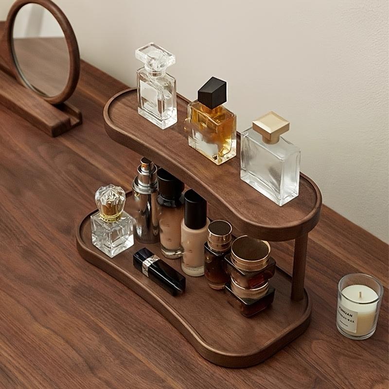 Bamboo Cup Holder 2-Tier Desktop Organizer for Coffee Tea Cups