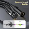 Durability 4Pin XLR Male to Female Y Splitter Cable for Splitting Merging Sound Signal in Professional Music Systems