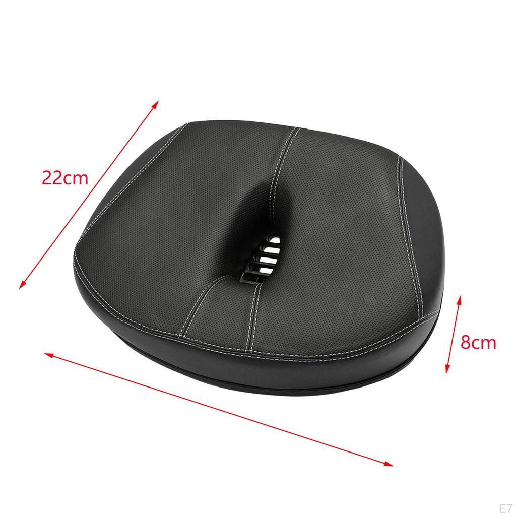Siodełko rowerowe dla kobiet i mężczyzn, poduszka komfortowa, szerokie miękkie siodełko PU rower bez noska,